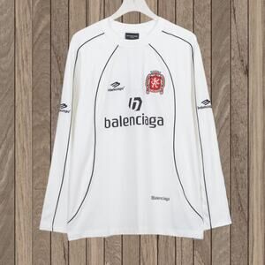 Balenciaga White Long Sleeve T-Shirt